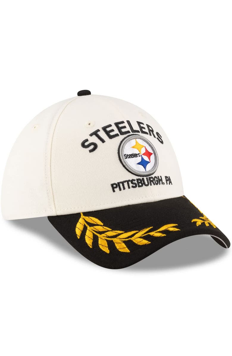 New Era Men's New Era Cream/Black Pittsburgh Steelers 2025 NFL Draft 39THIRTY Flex Hat, Alternate, color, Cream