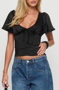 Princess Polly Sun Will Rise Tie Detail Satin Crop Top