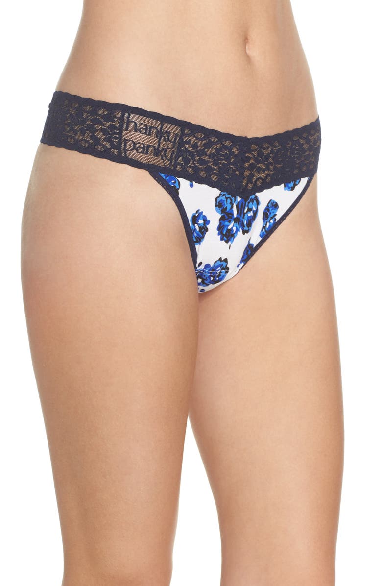 Hanky Panky Teacup Rose Original Rise Thong, Alternate, color,
