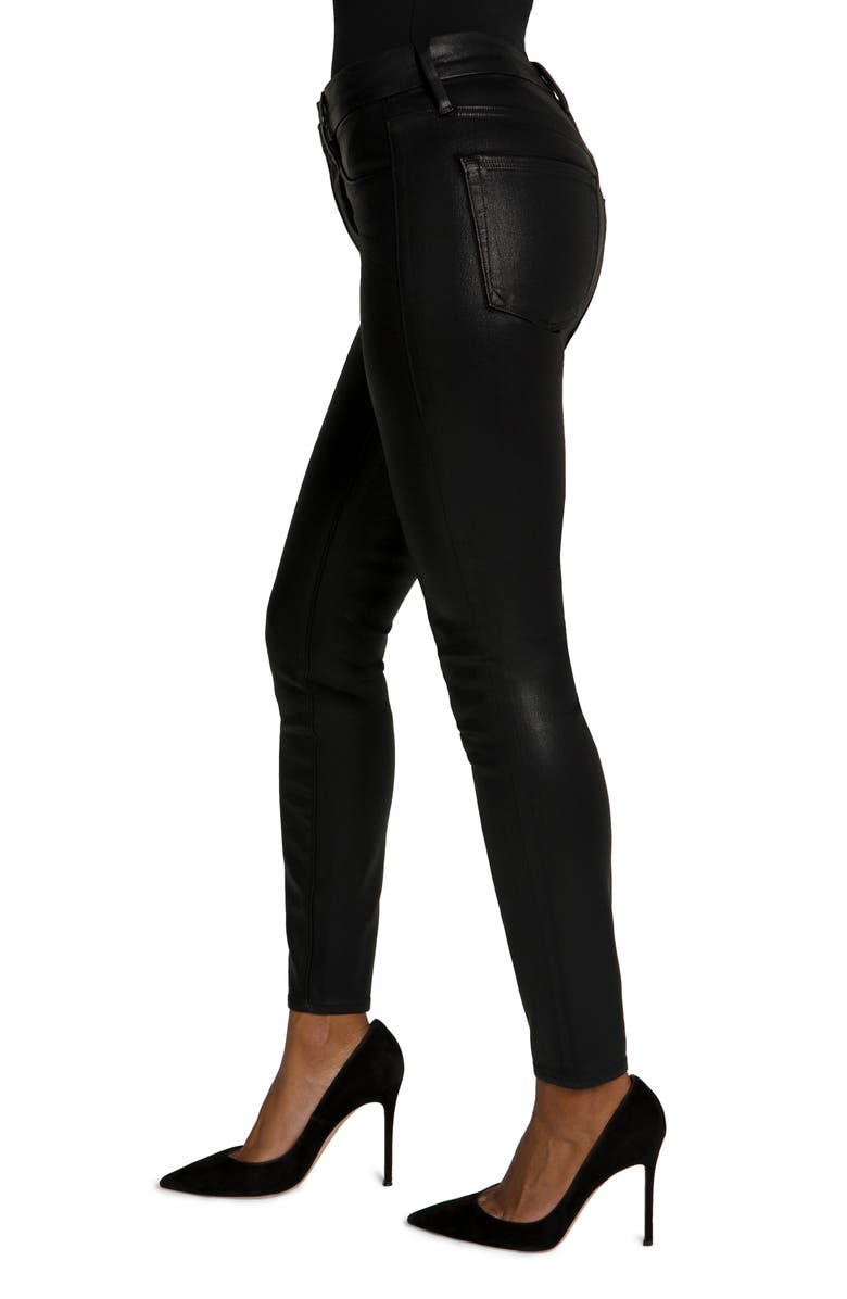 Good American Good Legs Coated Ankle Skinny Jeans, Alternate, color,