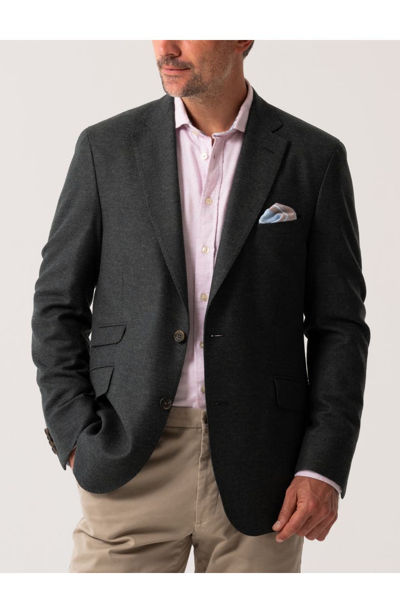 Koy Clothing Classic Wool and Cashmere Blend Blazer, Main, color, Olive