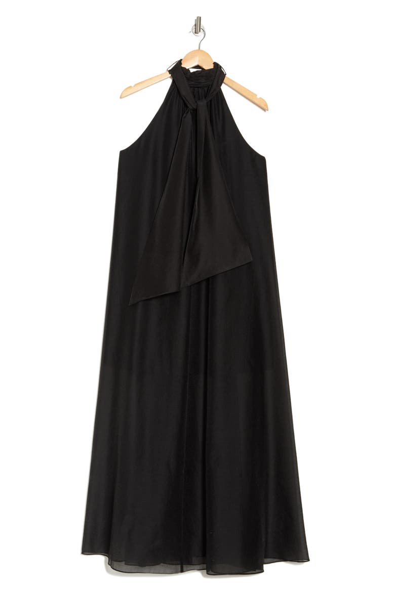 Arikka Sleeveless Organza Maxi Dress, Alternate, color, BLACK