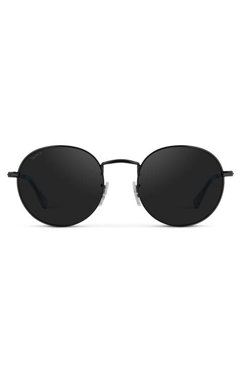 Nevada - 50mm Round Polarized Metal Sunglasses
