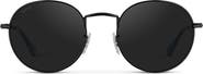 WMP Eyewear Nevada - 50mm Round Polarized Metal Sunglasses
