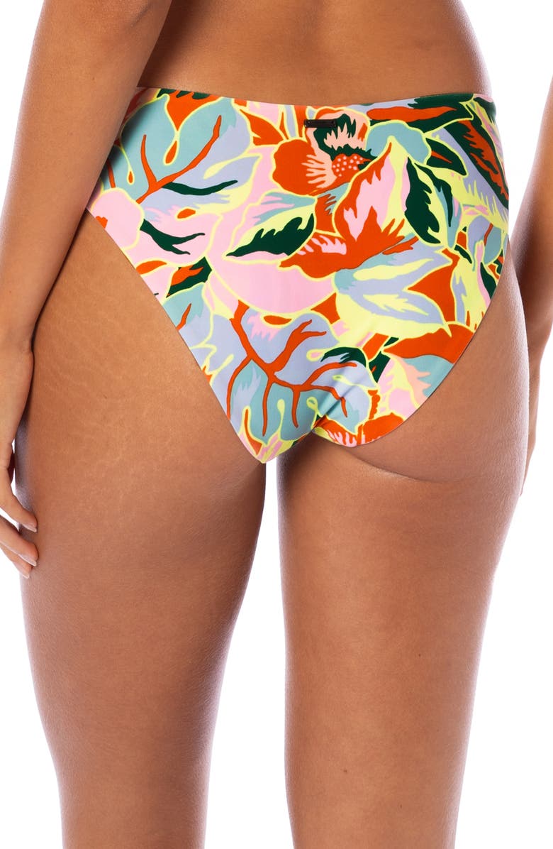 Maaji Neon Leafy Sublimity Reversible Bikini Bottoms, Alternate, color,