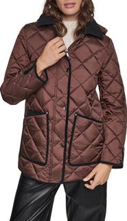DKNY Barn Quilted Hooded Jacket