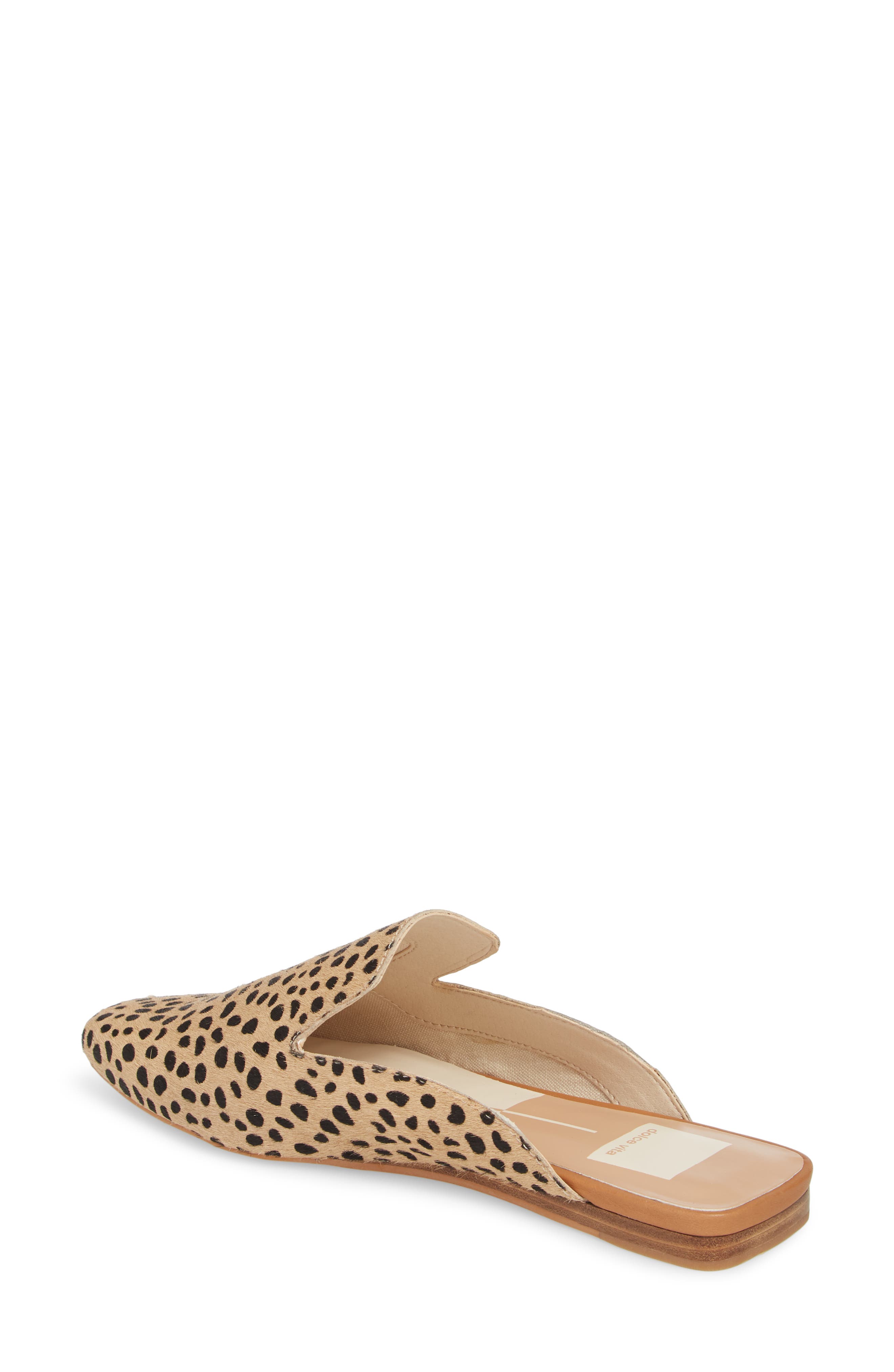 Brie Flat Mule, Alternate, color, LEOPARD CALF HAIR