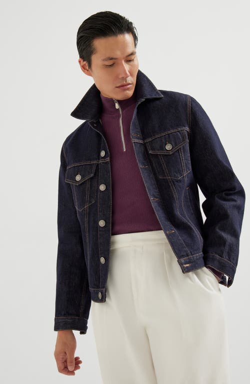 Brunello Cucinelli Ribbed Cotton Sweater In Purple