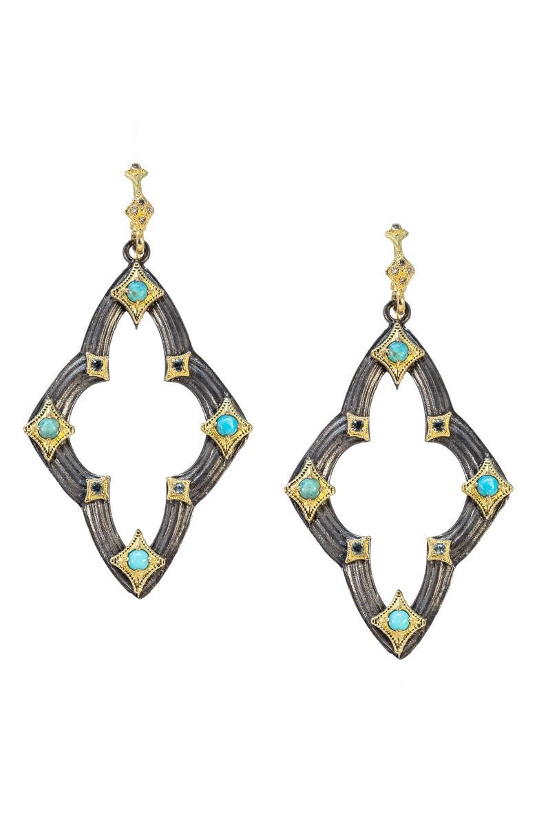 Armenta Crivelle Turquoise Drop Earrings, Main, color, Blue