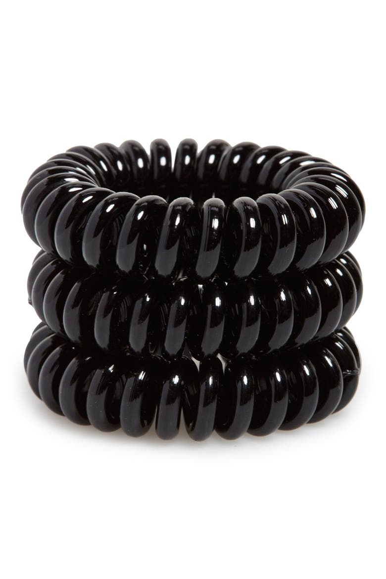 'Power' Hair Tie, Alternate, color, TRUE BLACK