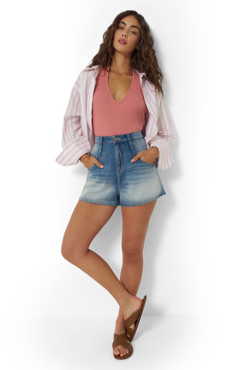 Lee Flirty High Waist Denim Shorts, Alternate, color, Sun Burst