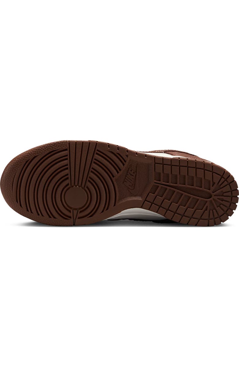 Nike Dunk Low Basketball Sneaker, Alternate, color, Sail/ Fauna Brown/ Gold