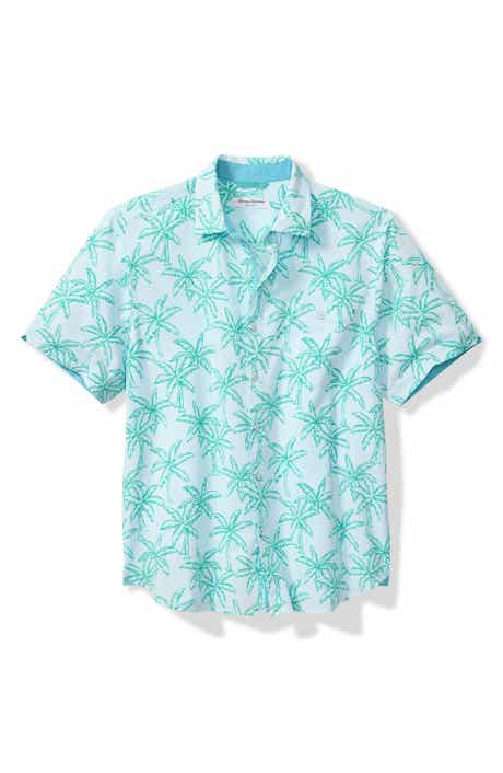 Tommy Bahama Nova Wave Royal Palmetto Short Sleeve Seersucker Button-Up Shirt