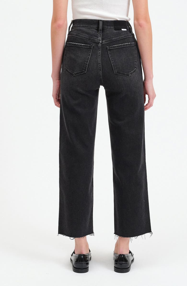 DAZE Pleaser High Waist Raw Hem Crop Jeans, Alternate, color, Twilight