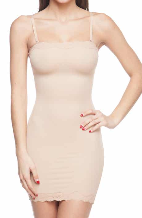 BODY BEAUTIFUL Full Body Shaper Slip with Lace Trim