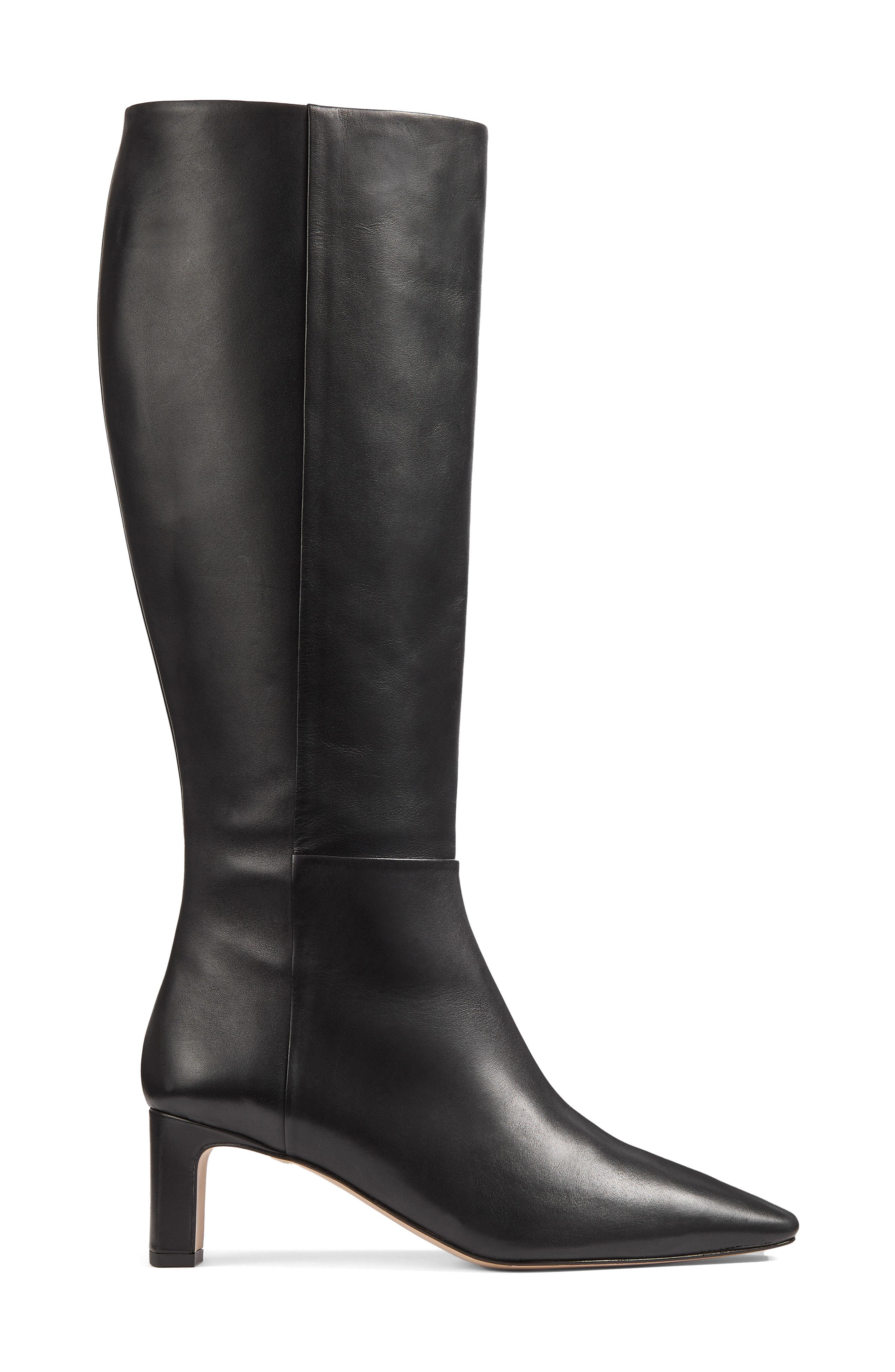 LK Bennett Margarite Mid Heel Knee High Boot, Alternate, color, Black