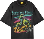 DIET STARTS MONDAY Give 'em Hell Cotton Graphic T-Shirt