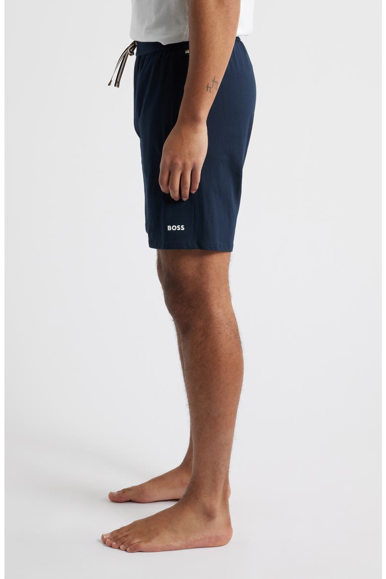 Unique Stretch Cotton Pajama Shorts, Alternate, color, DARK BLUE