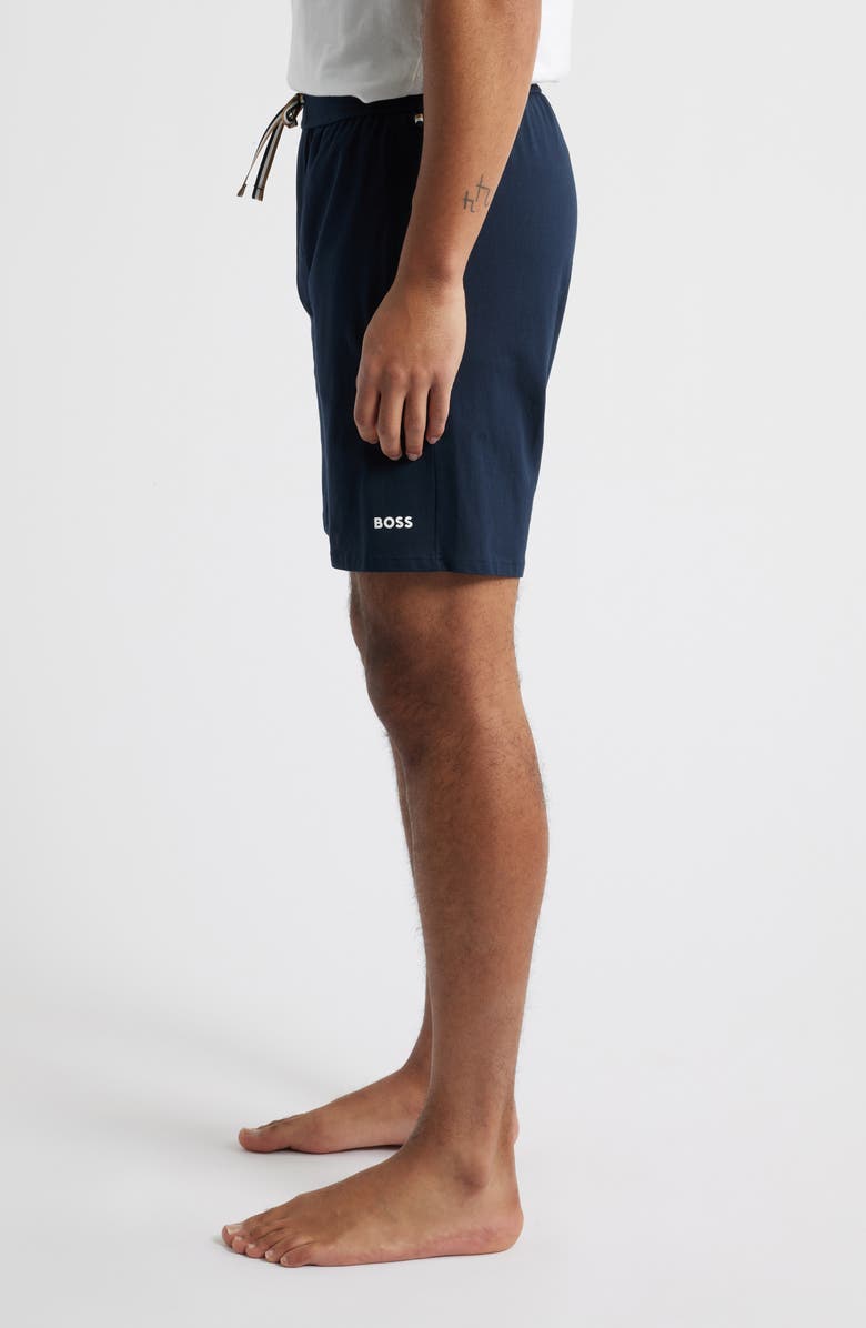 BOSS Unique Stretch Cotton Pajama Shorts, Alternate, color, Dark Blue