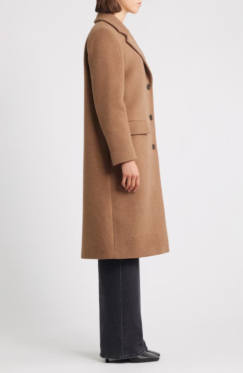 Hiso Virgin Wool & Cashmere Blend Coat In Brown