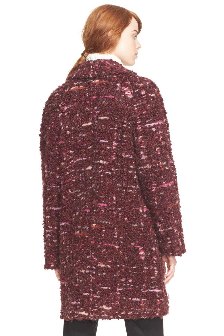 'Bebe' Coat, Alternate, color, MERLOT