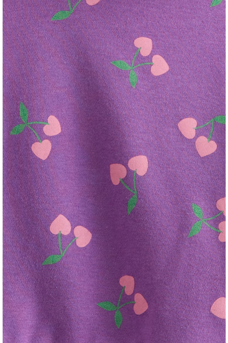 Kids' Cotton Blend Fleece Hoodie & Shorts Set, Alternate, color, PURPLE CHERRY HEARTS- PURPLE
