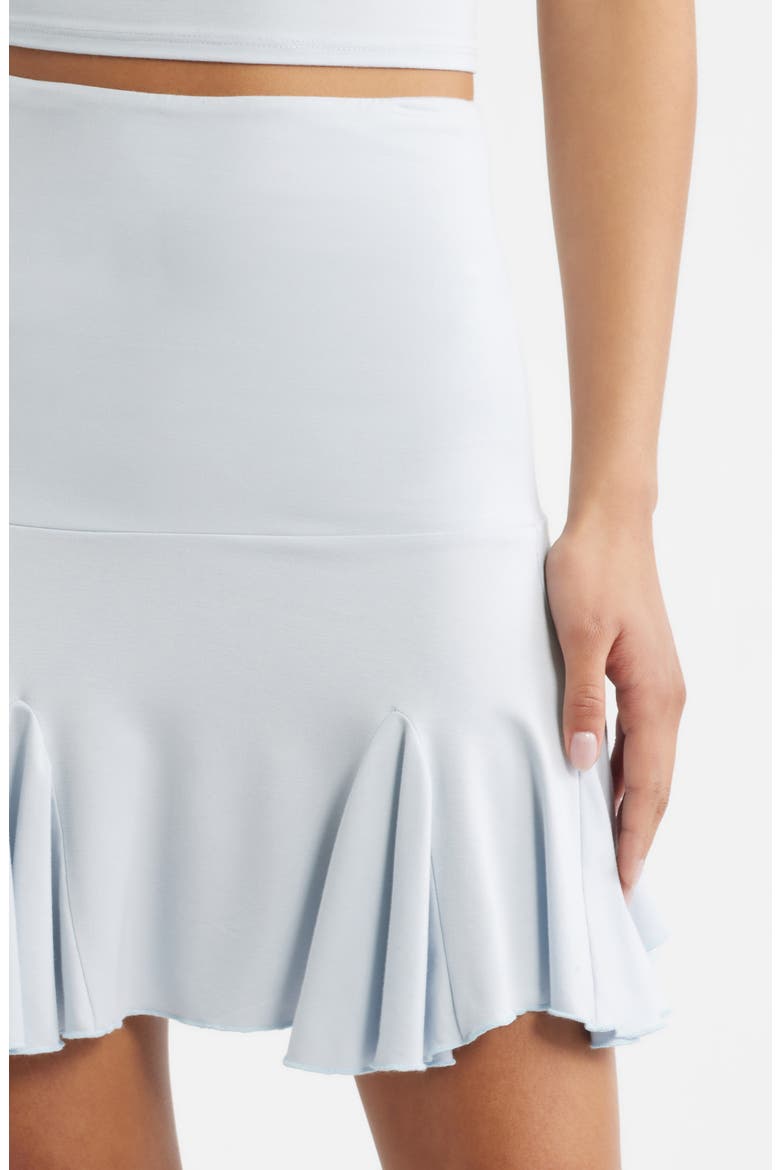 Margot Godet Hem Miniskirt, Alternate, color, BABY BLUE