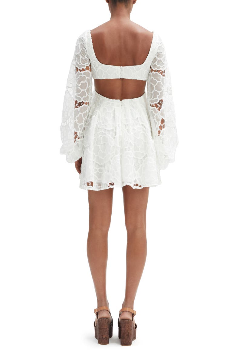 Jovie Long Sleeve Broderie Anglaise Babydoll Dress, Alternate, color, ORCHID WHITE
