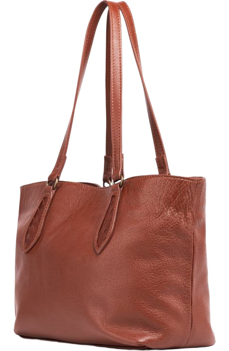 Deux Mains Mid Tote, Alternate, color, Mahogany