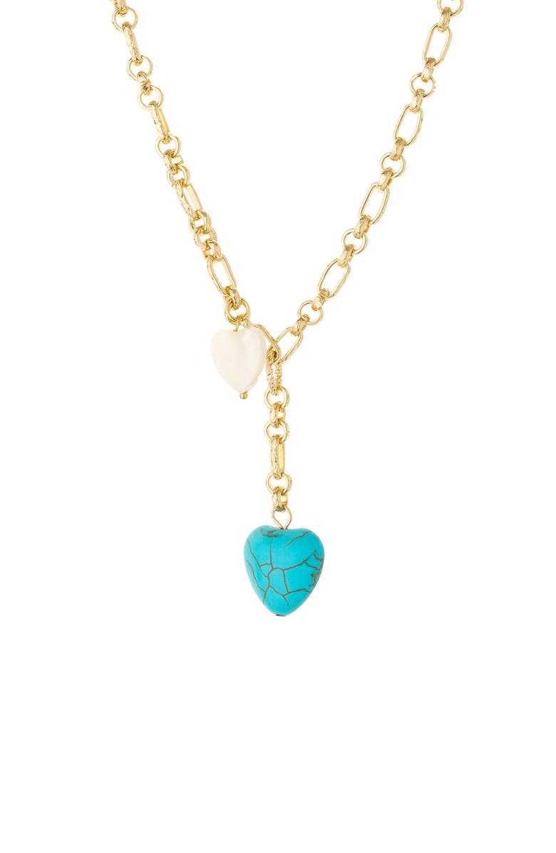 Ettika Heart Charm Y-Necklace, Alternate, color, 
