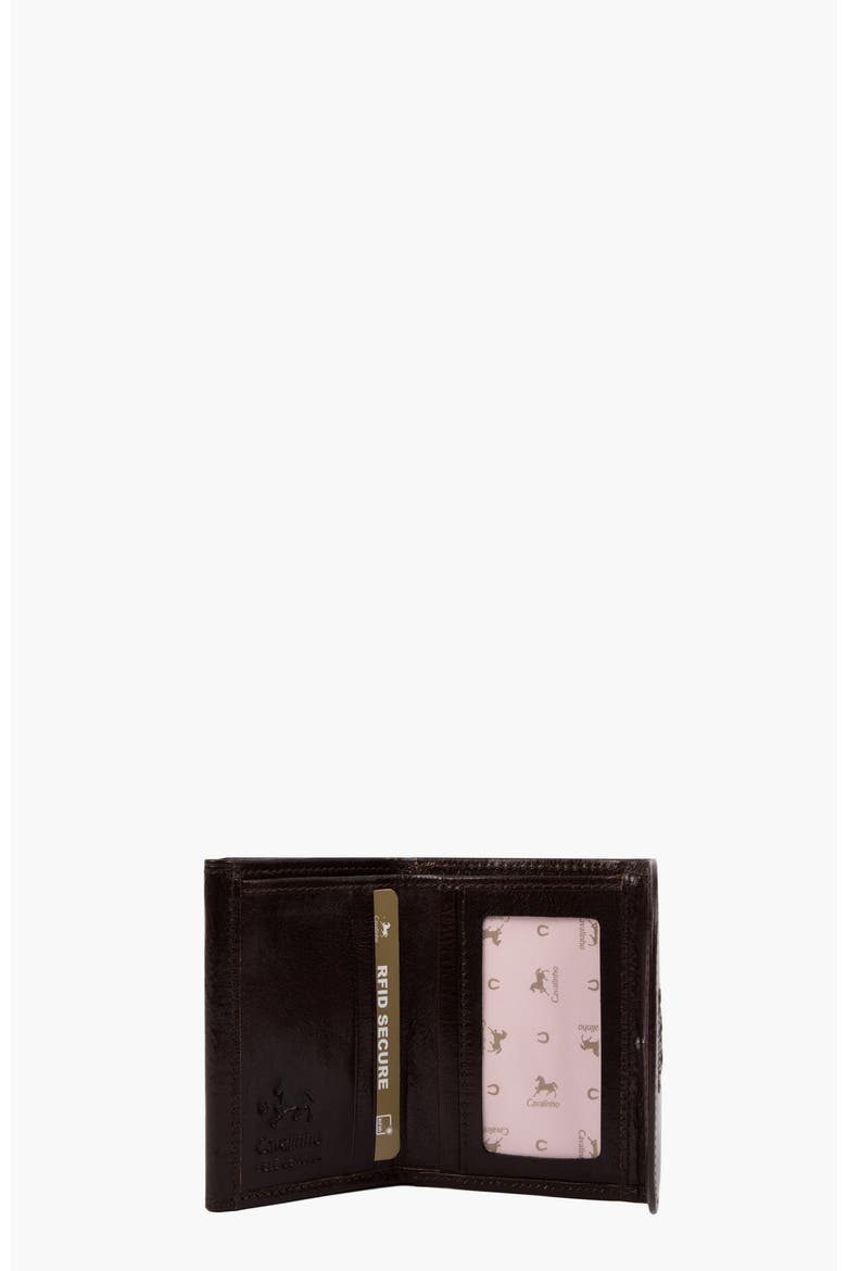 Gentleman Compact Trifold Leather Wallet 574, Alternate, color, Brown