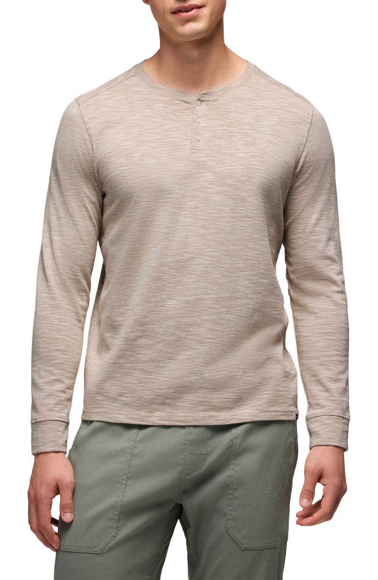 prAna Ronnie II Henley T-Shirt, Main, color, Canvas
