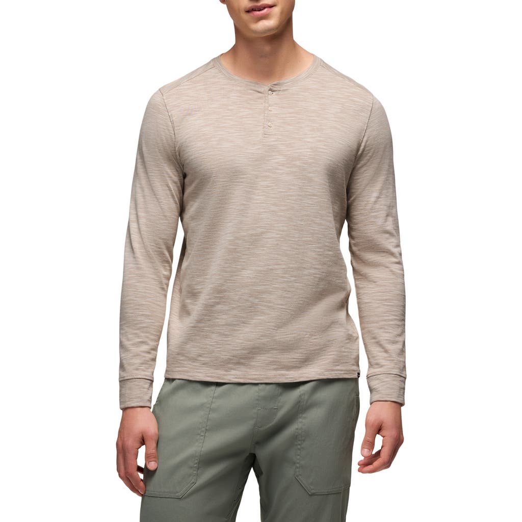 Prana Ronnie Ii Henley T-shirt In Brown