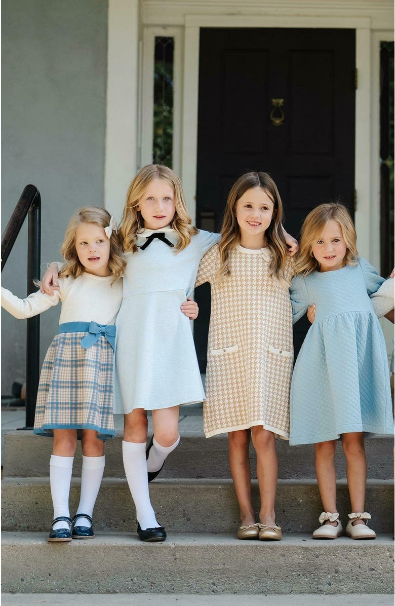 Hope & Henry Girls' French Look Ponte Dress with Bow, Kids, Alternate, color,