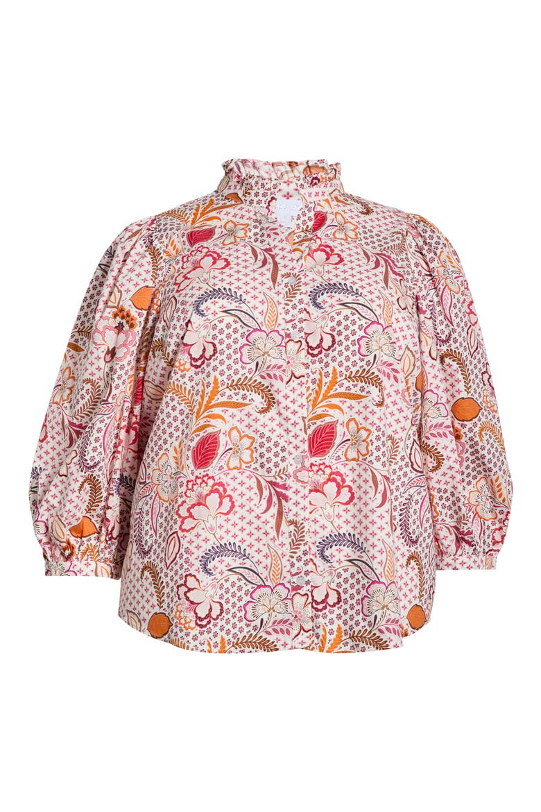 Hendry Floral Ima Button-Up Shirt, Alternate, color, CREAM-MULT
