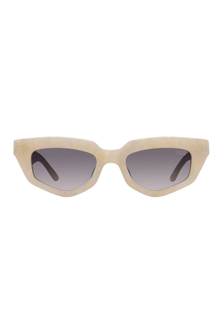 On Read 49mm Cat Eye Sunglasses, Main, color, LIMESTONE / SMOKE FADED