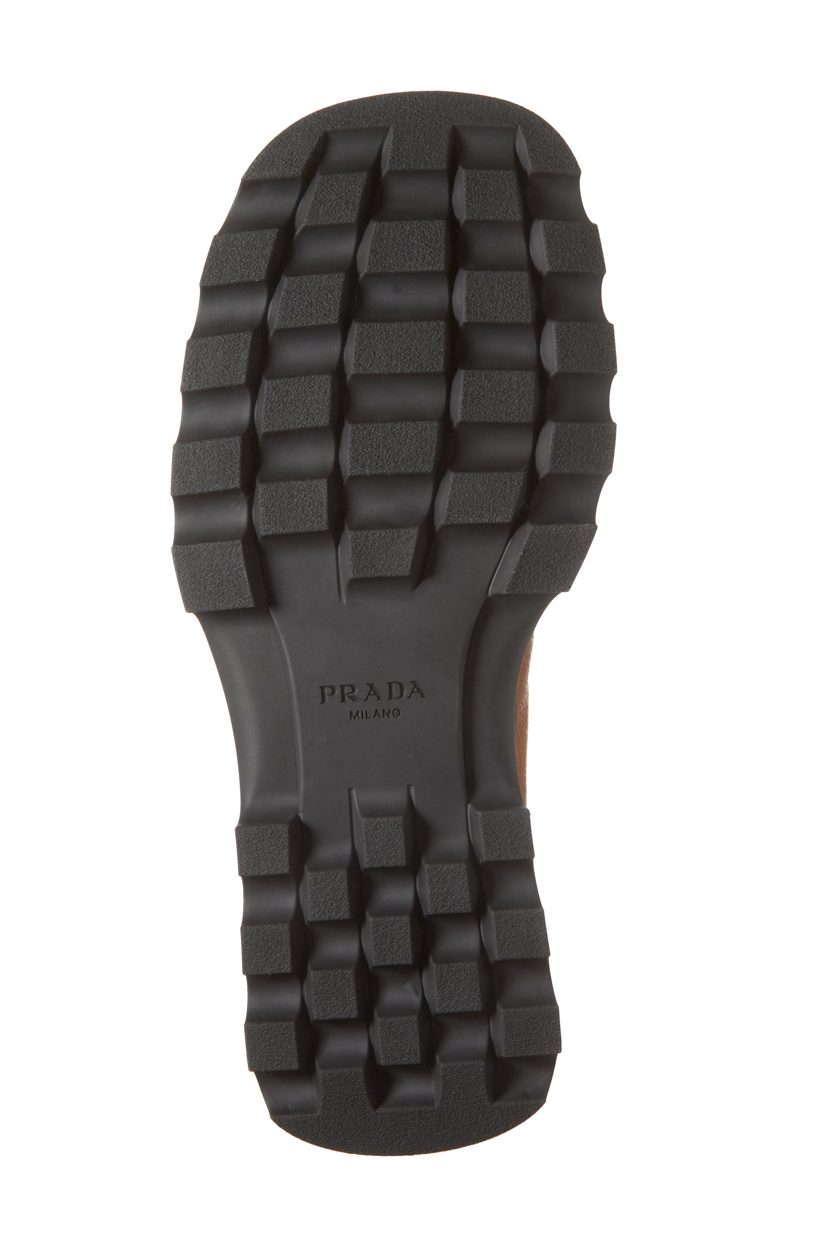 Prada Lug Sole Chelsea Boot, Alternate, color, Cuoio