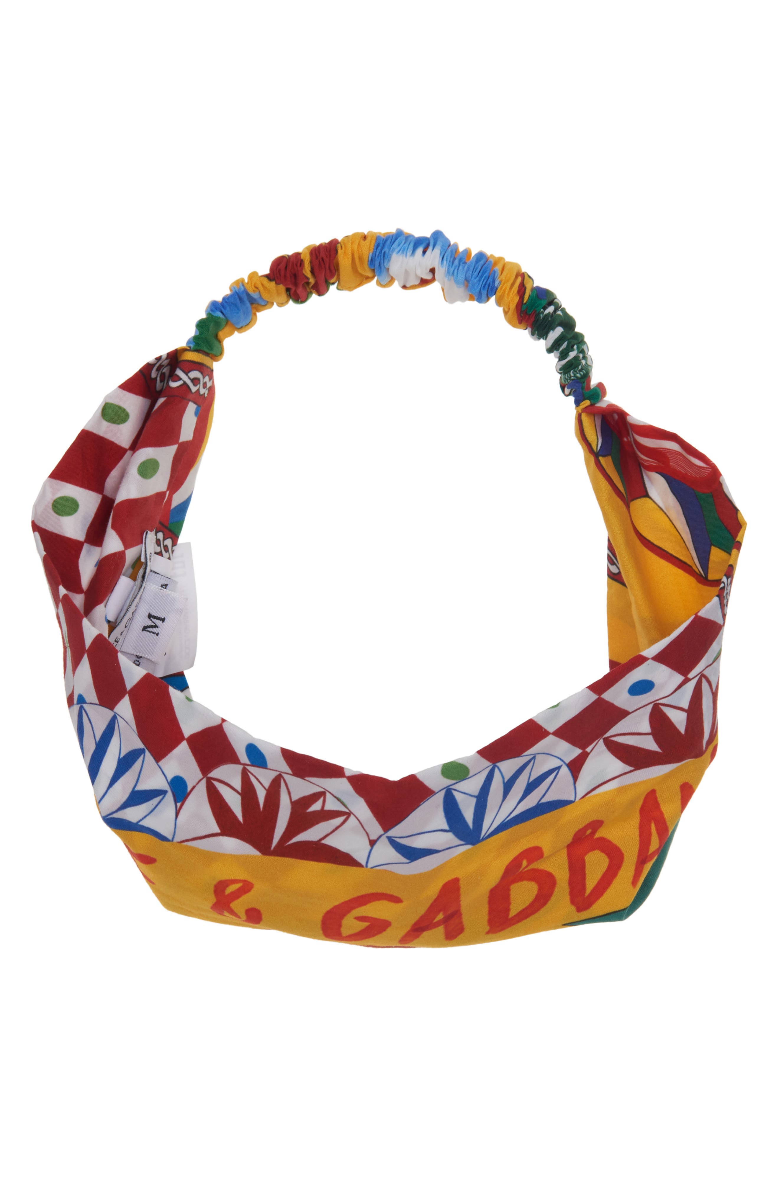 Dolce&Gabbana Kids' Carretto Siciliano Print Headband, Alternate, color, 