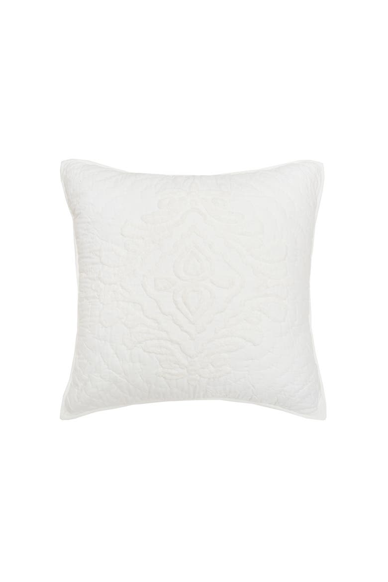 Shyla Dove Cotton Euro Pillow Sham, Main, color, White