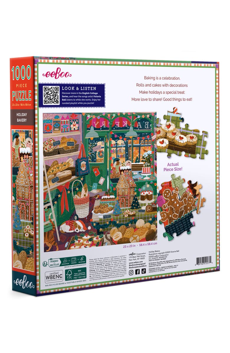 eeBoo Holiday Bakery 1000-Piece Puzzle, Alternate, color, Multi