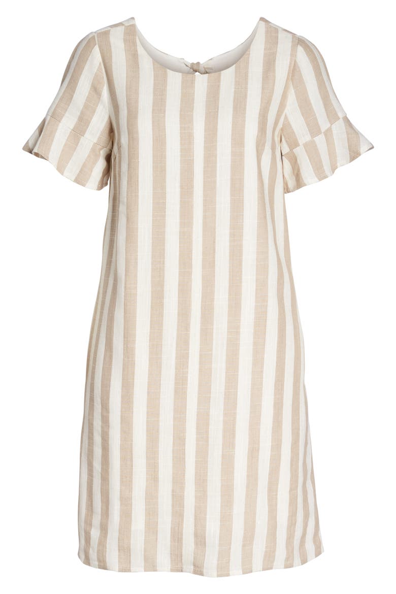 Back Tie Detail Shift Dress, Alternate, color, NATURAL