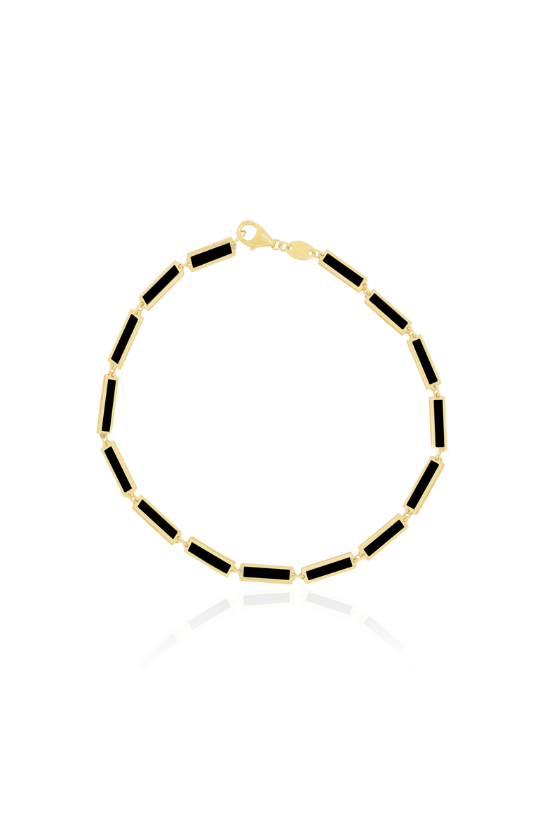 The Lovery Fine Jewelry Onyx Bar Bracelet, Main, color, Onyx