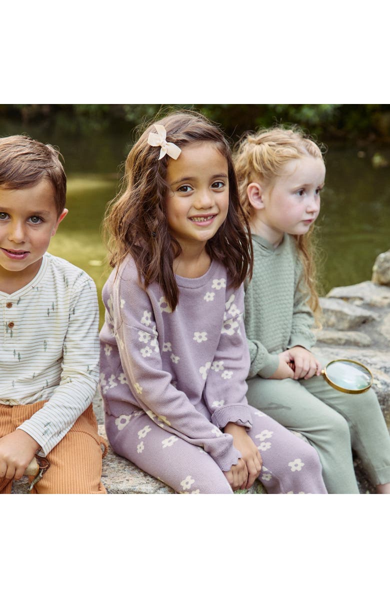 Modern Moments<sup>™</sup> by Gerber Scalloped Sweater & Pant Set, Alternate, color, Medium Lilac