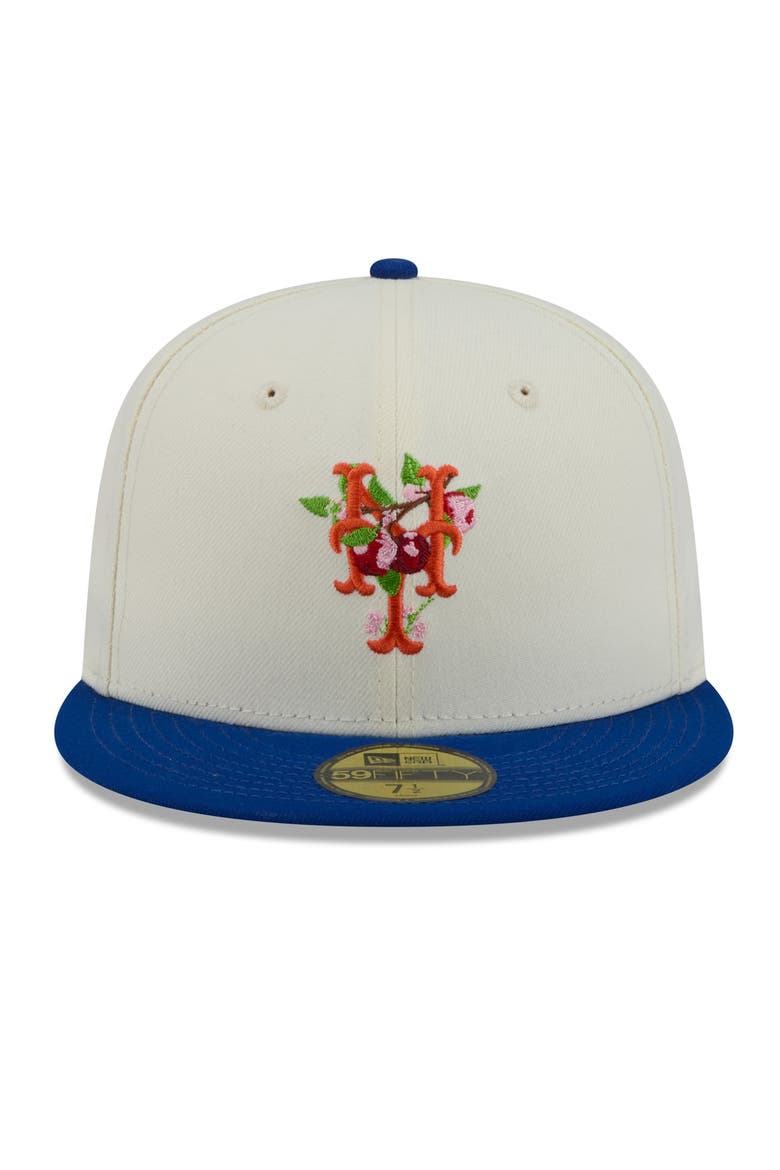 Men's New Era White/Royal New York Mets Blossom 59FIFTY Fitted Hat, Alternate, color, White
