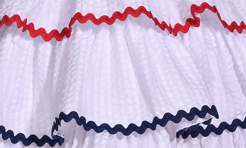 Iris & Ivy Rickrack Trim Tiered Cotton Blend Sundress