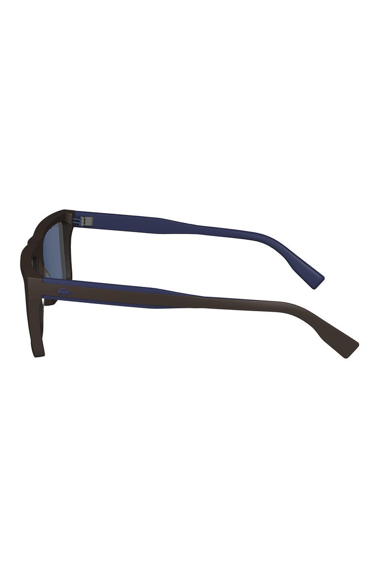 Sport 56mm Rectangular Sunglasses, Alternate, color, MATTE BROWN