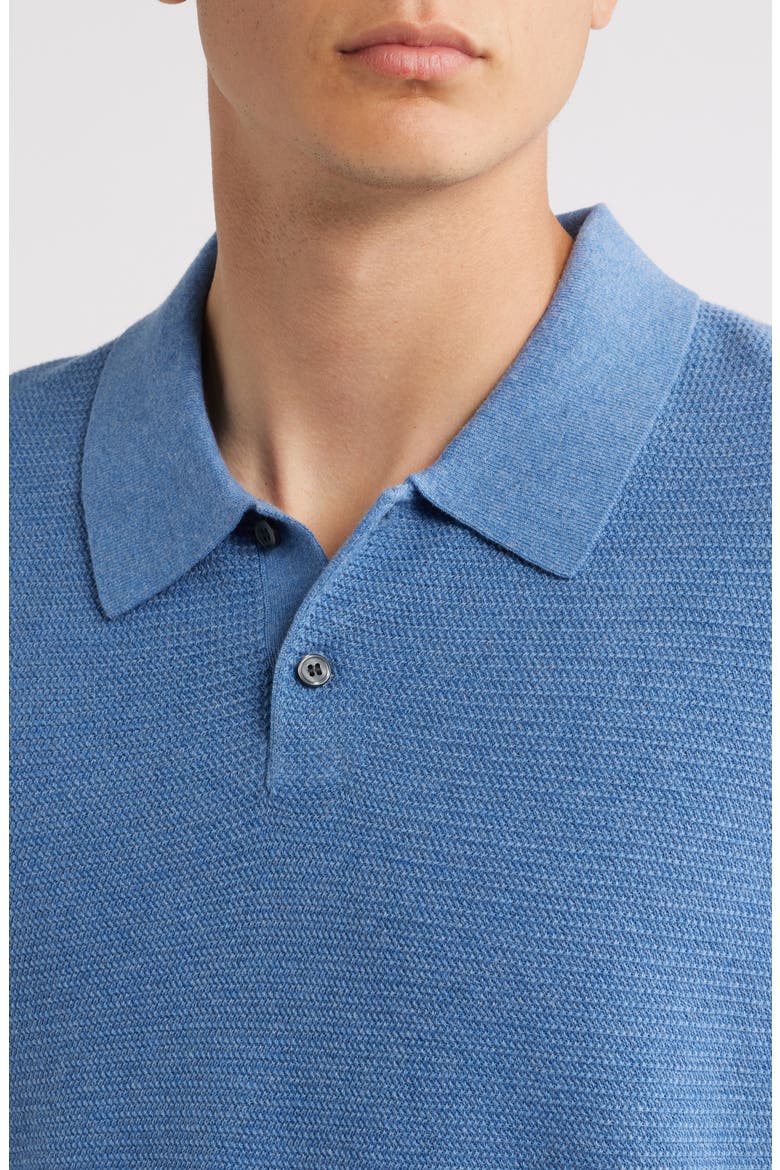 Soris Knit Polo, Alternate, color, BLUE LAKE MELANGE