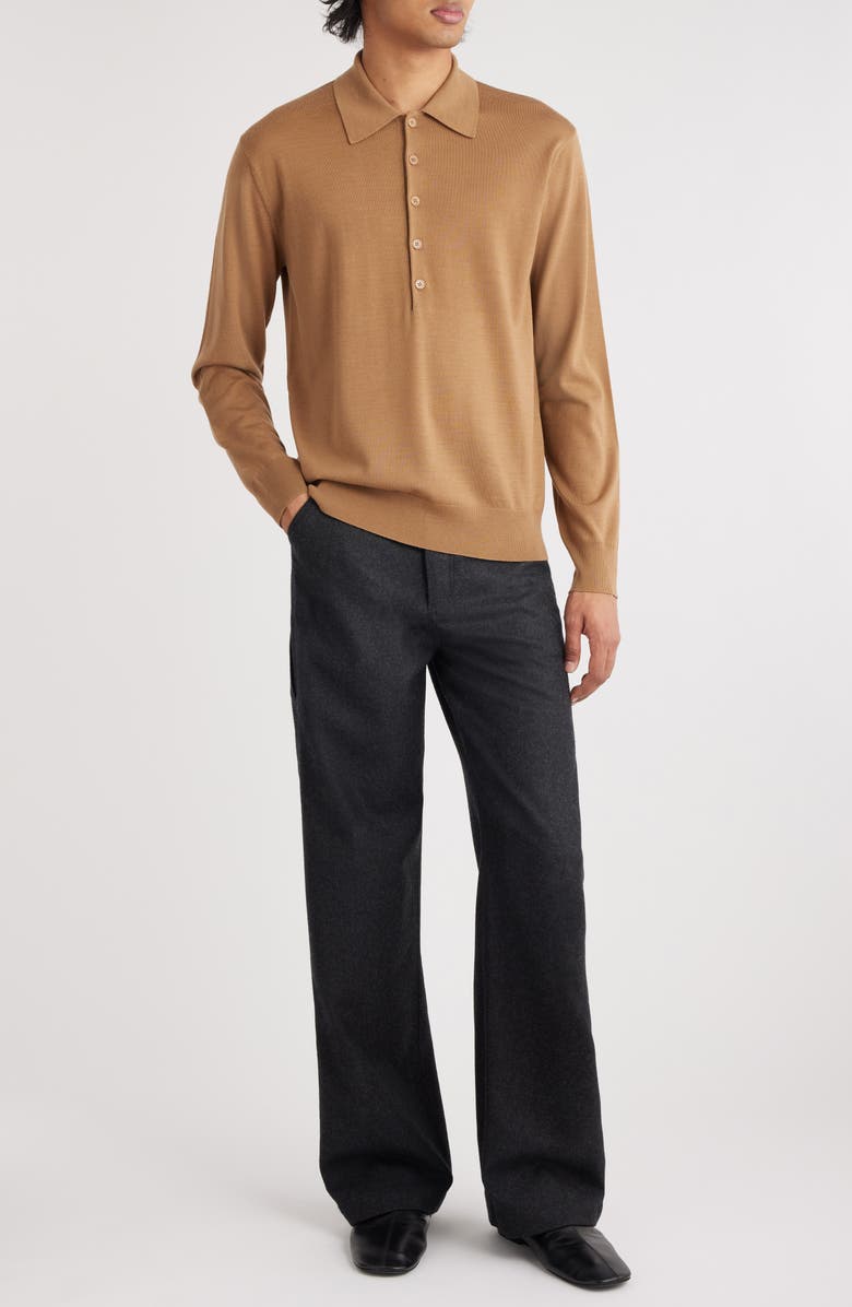 Dries Van Noten Muano Wool Polo Sweater, Alternate, color,