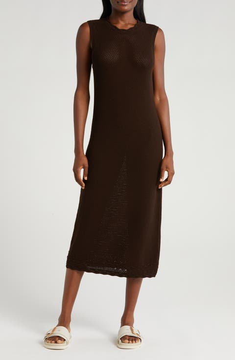 Open Stitch Sleeveless Dress