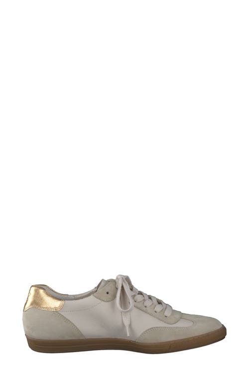 Paul Green Tilly Sneaker In Biscuit Suede Combo